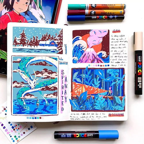 手賬藝術(shù) 看繪畫(huà)大神的手賬本，美哭了！